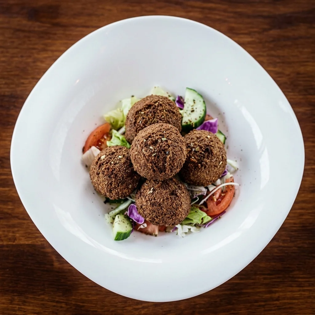 Golden falafel made fresh daily for Mediterranean takeout in Ancaster, Hamilton